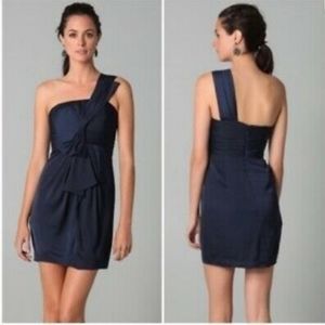 BCBGMAXAZRIA Palais One Shoulder Satin Dress